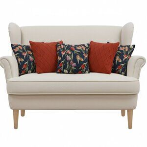 SOGA 5PC Botanical Floral Dark & Classic Red Diamond Knit Pillow Cover 45cm Set